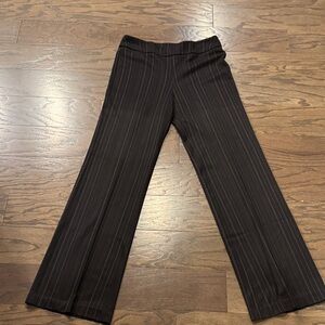 New York & Company Black Pinstripe Flare Pants